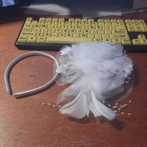 NEW ! Cizoe Women Fascinators Hair Clip 2 Pieces for Girl Party White